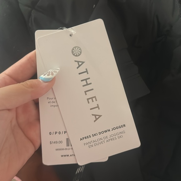 NWT Athleta Apres Ski Down Jogger || Black - Picture 8 of 8